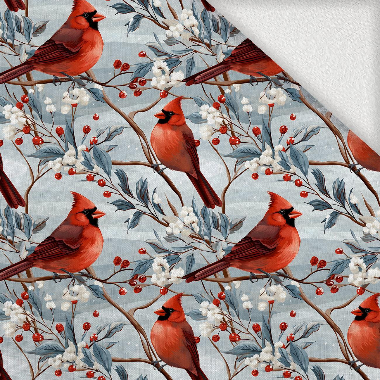 WINTER FLOWERS WZ.15 - Woven Fabric for tablecloths