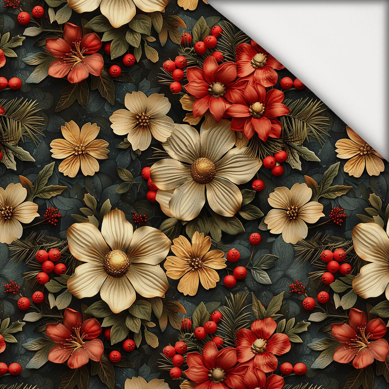 WINTER FLOWERS WZ.17 - light brushed knitwear