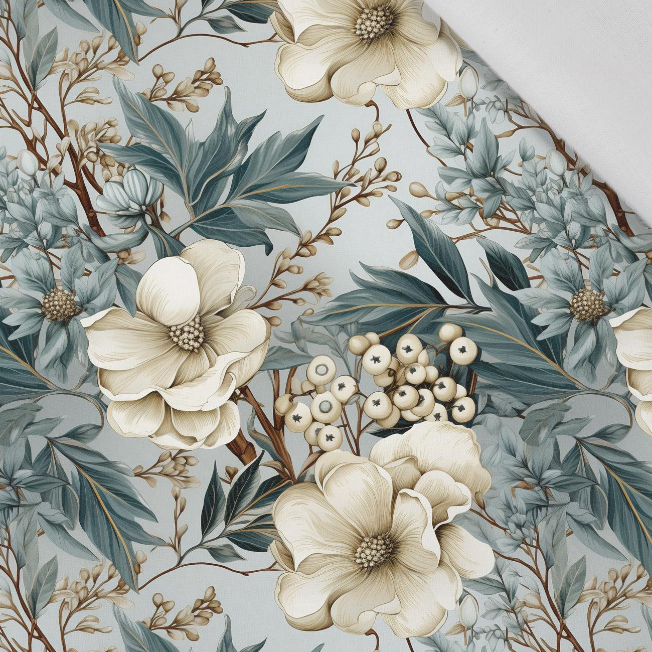 WINTER FLOWERS WZ.1 - quick-drying woven fabric