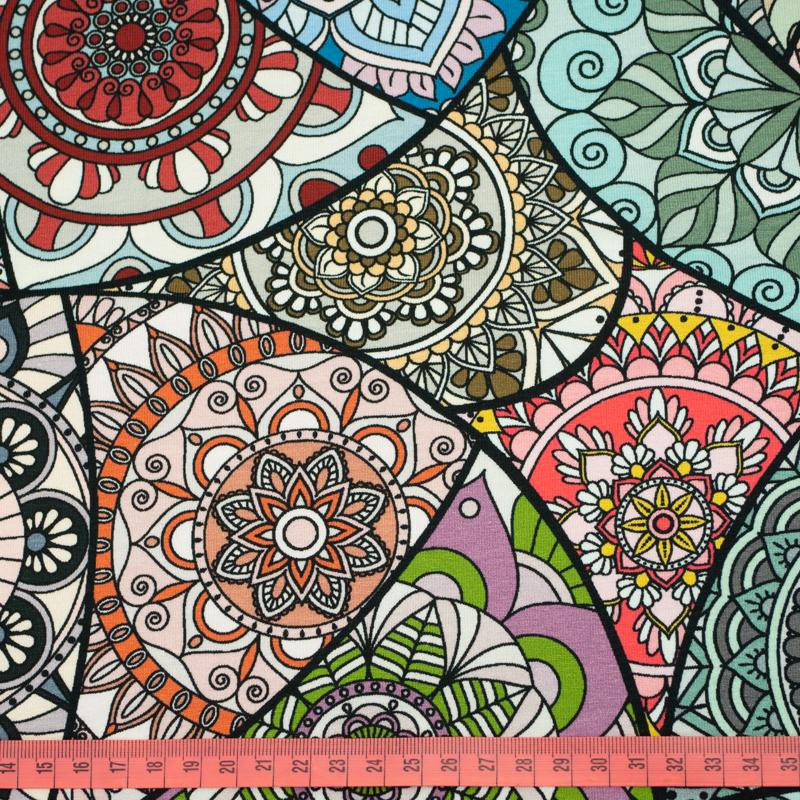 STAINED GLASS / aqua - Viscose jersey WE210