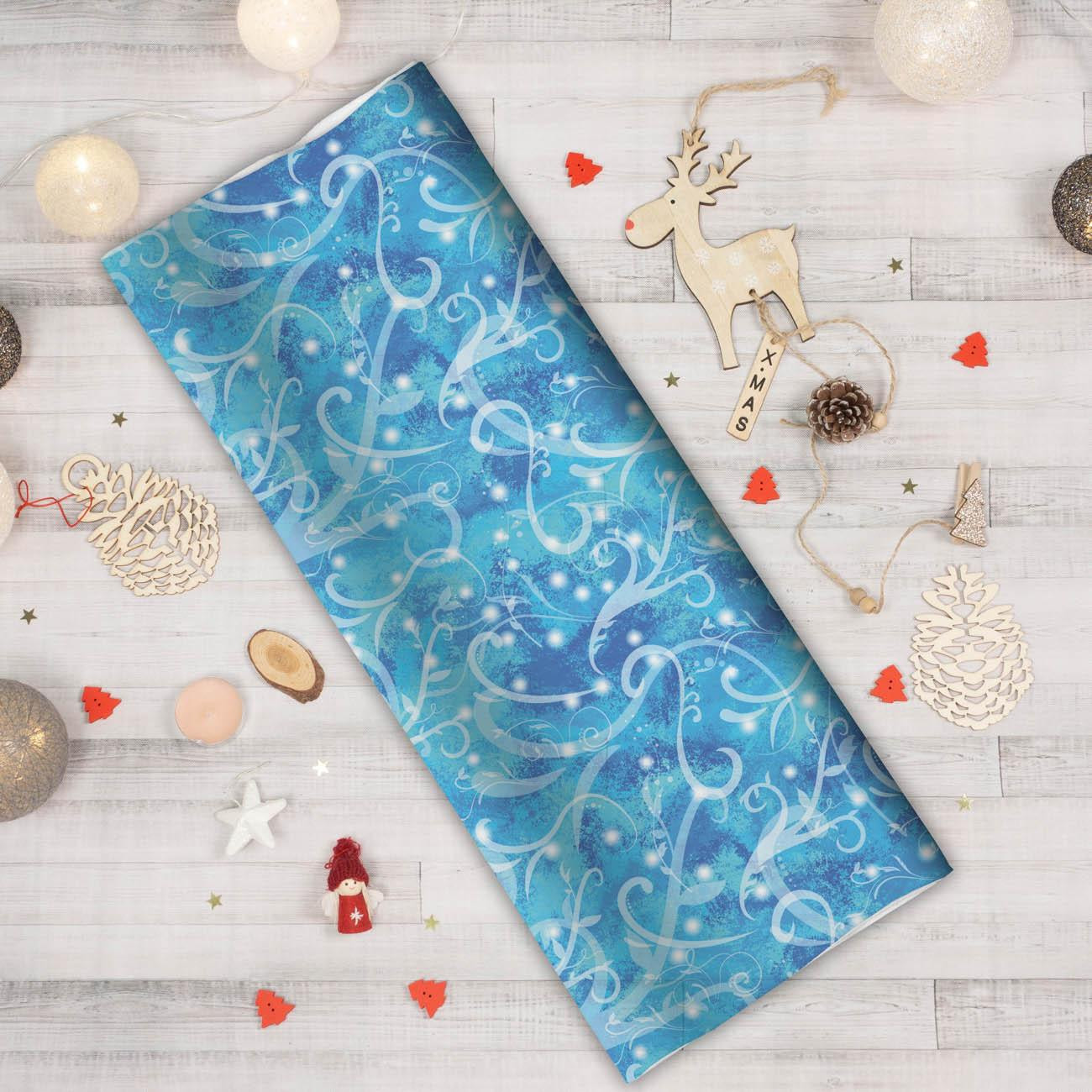 WINTER ETNO PAT. 1 (WINTER IS COMING) - Cotton woven fabric