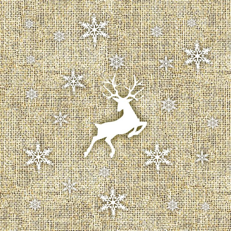 CUSHION PANEL - DEER / jute