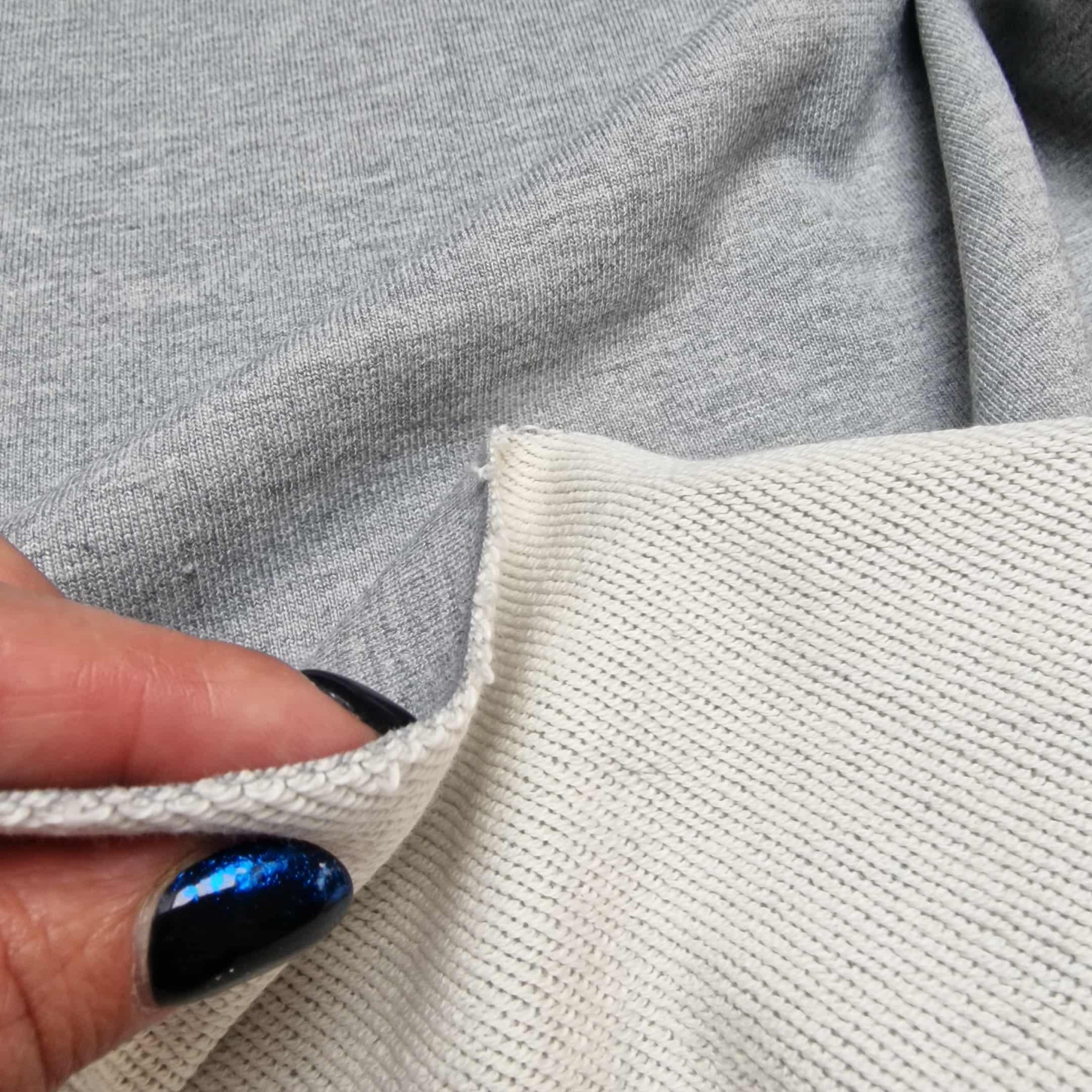 French terry TWILL/ HEAVY 520g - MELANGE LIGHT GRAY