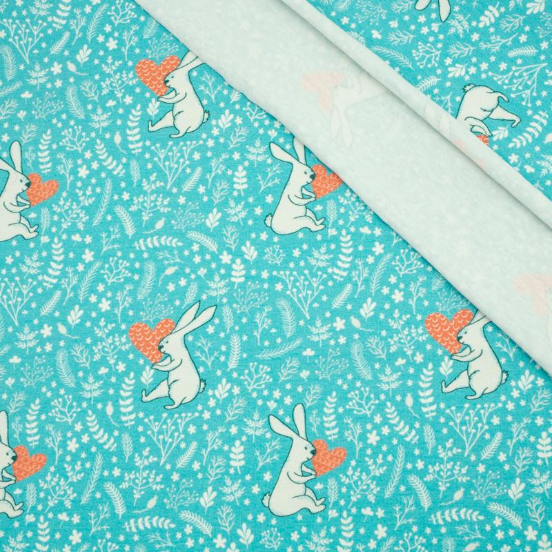 RABBITS IN LOVE - single jersey with elastane TE210
