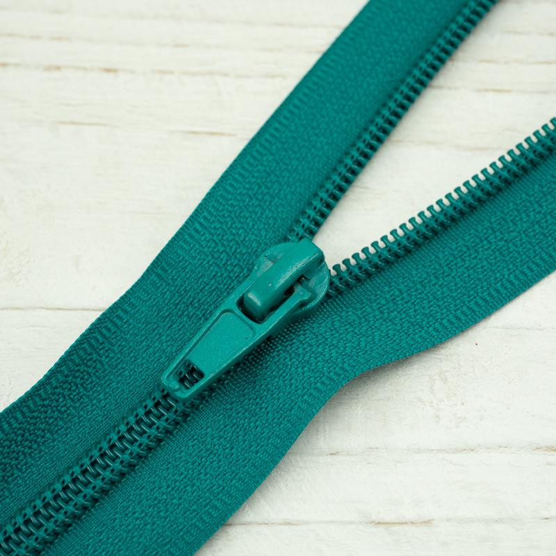 Coil zipper 45cm Open-end - smaragd