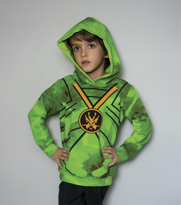 GREEN NINJA HOODIE (ALEX) - sewing set