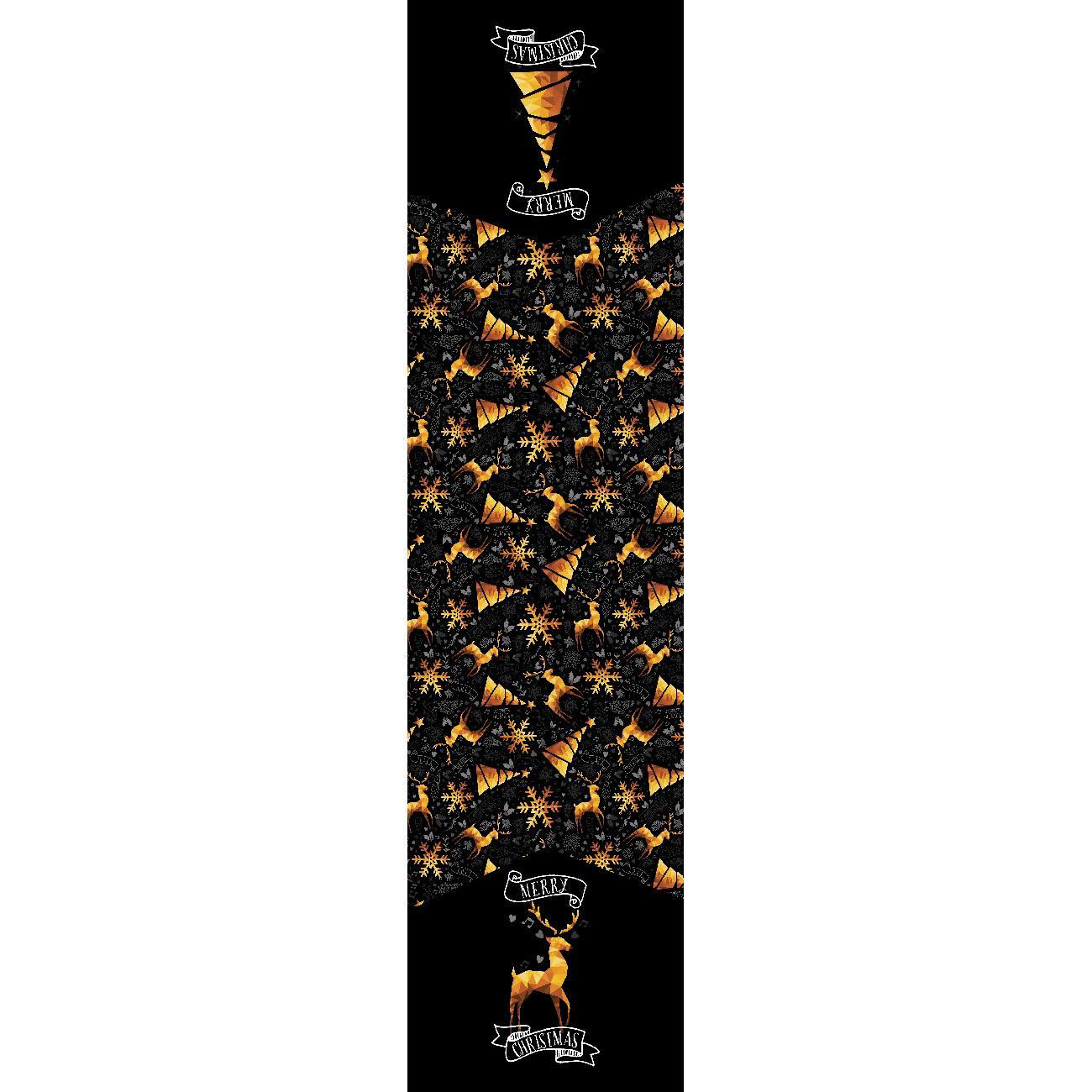 TABLE RUNNER PANEL - GOLDEN DEERS - sewing set