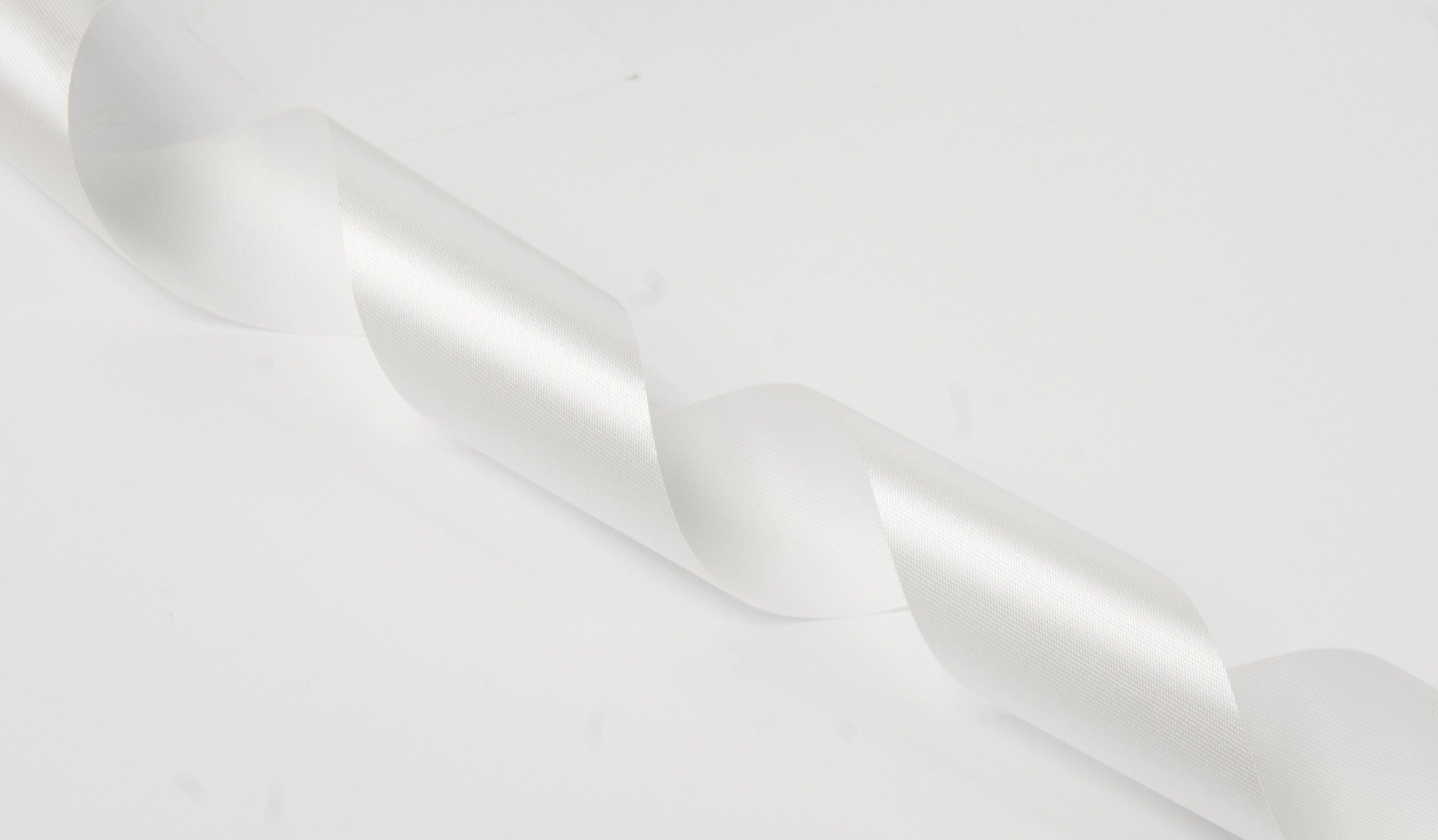 Satin ribbon 30mm white