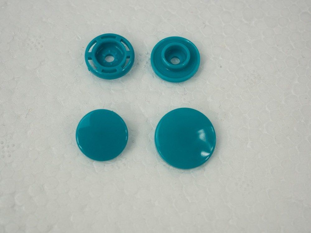 Snaps KAM T8, plastic fasteners 14mm -TURQUOISE – 10 sets