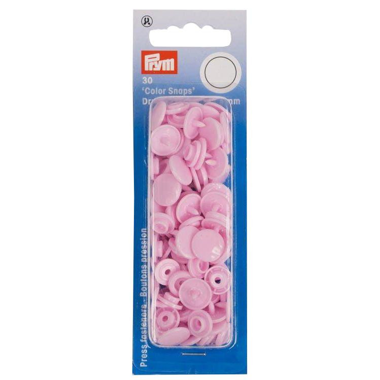 Color Snaps PRYM plastic fasteners 12,4 mm - 30 sets - Muted Pink