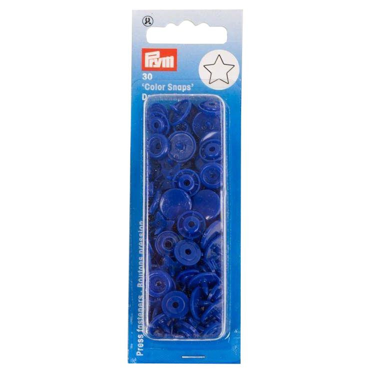 Color Snaps PRYM Love, plastic fasteners 12,4 mm - 30 sets - star Marineblue