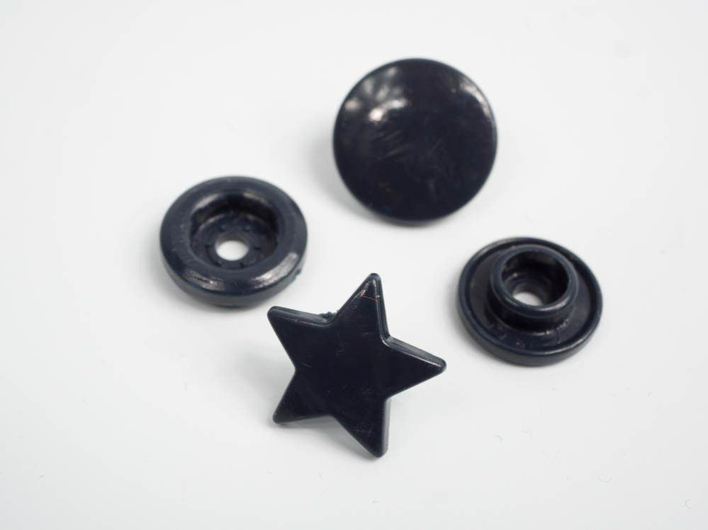 Fasteners KAM stars 12 mm navy 10 sets