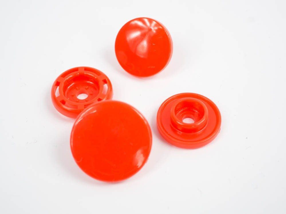 Snaps KAM, plastic fasteners 14mm - light red 10 sets