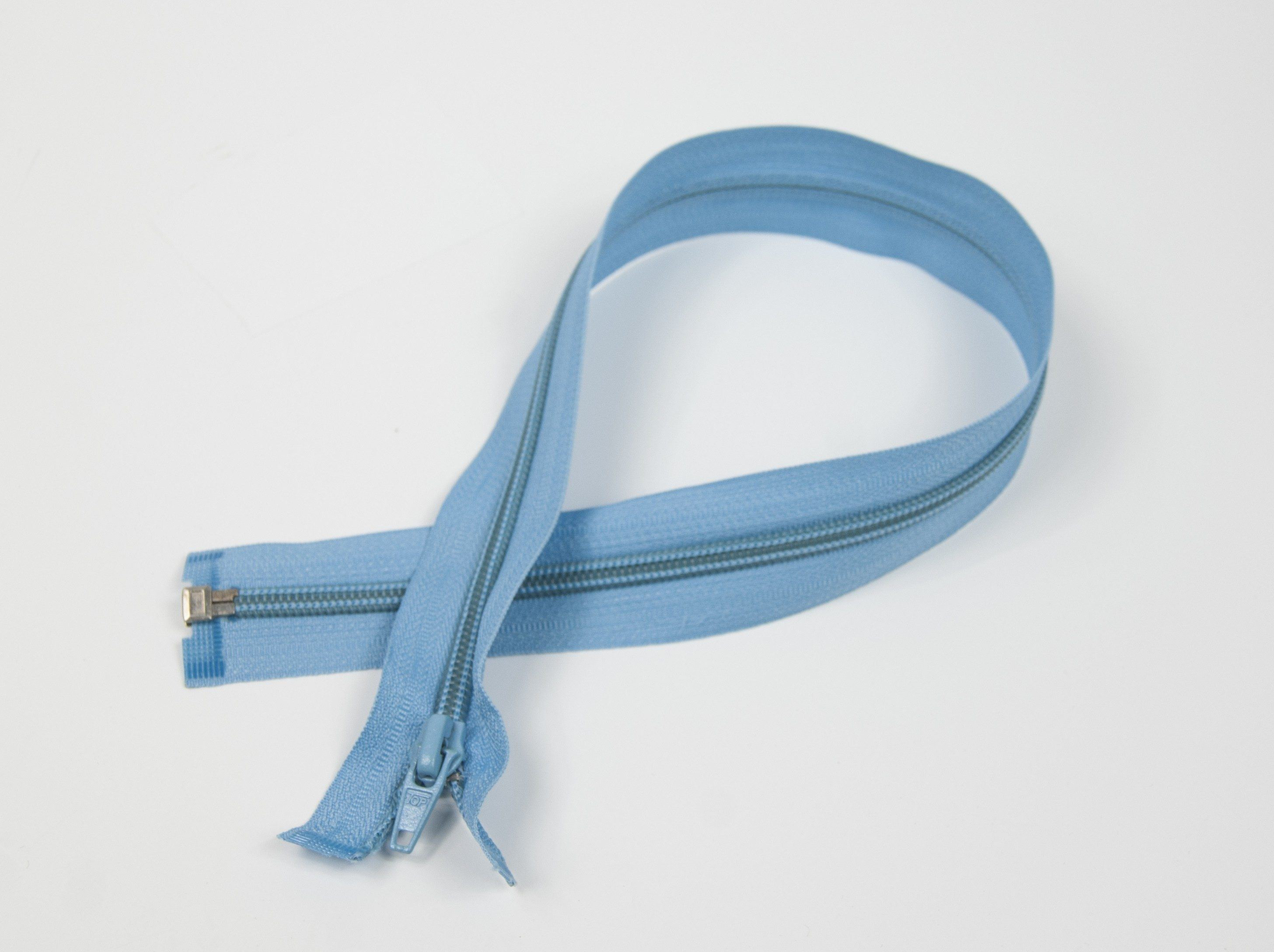 Nylon Zipper (coil) 5mm open-end 50 cm LIGHT BLUE