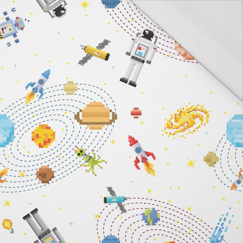 COSMOS PAT. 2 ( RETRO ) / white - single jersey with elastane 
