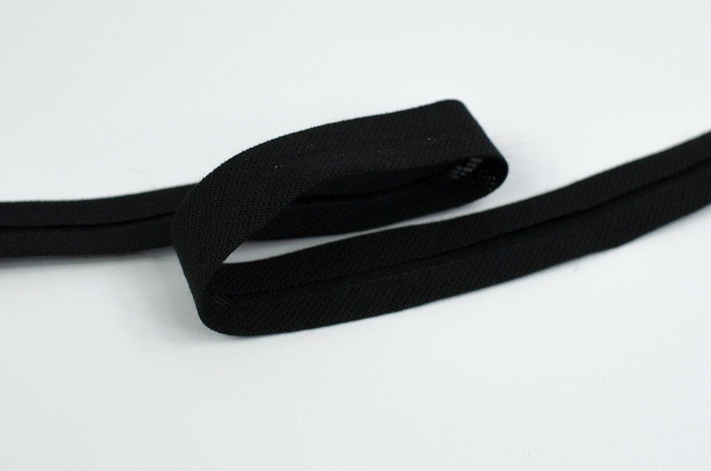 Single Fold Bias Binding cotton - BLACK