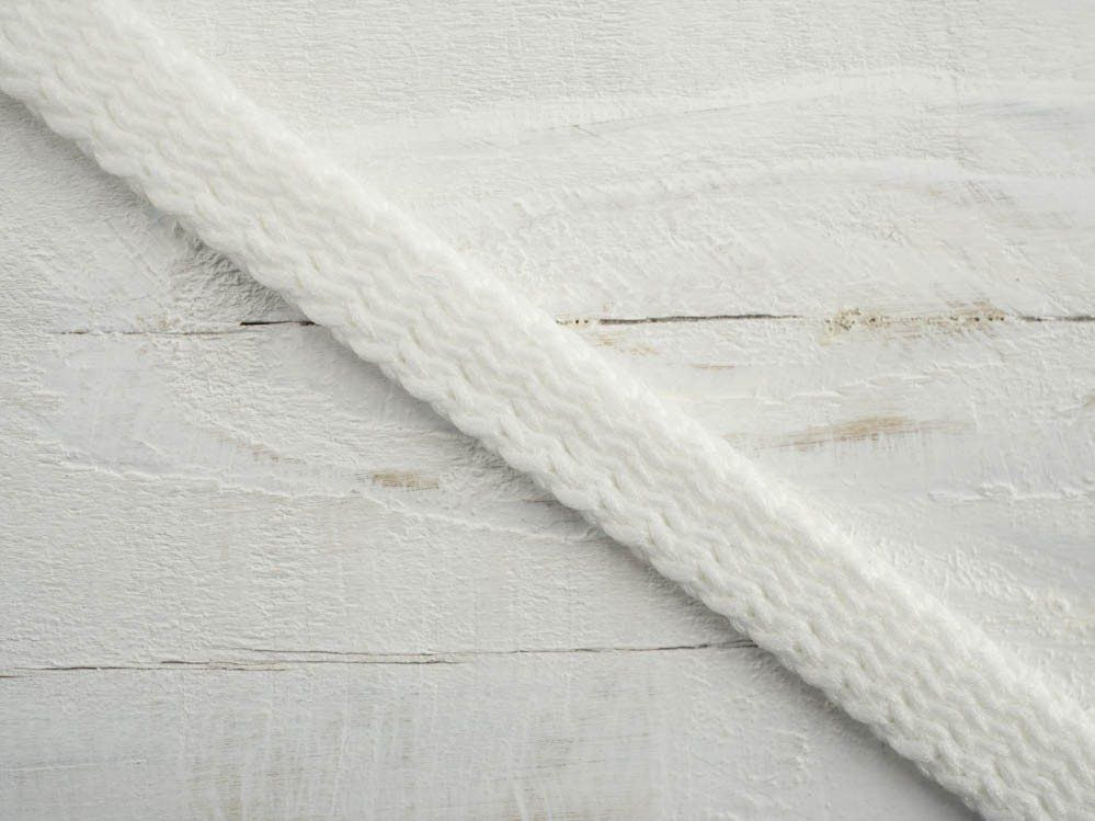 Flat String, width 8 mm -  white