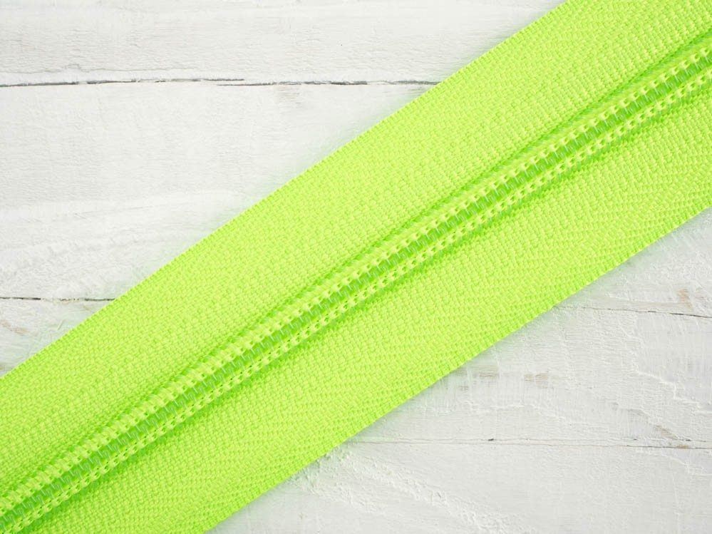 Zipper tape 5mm neon green - 1001