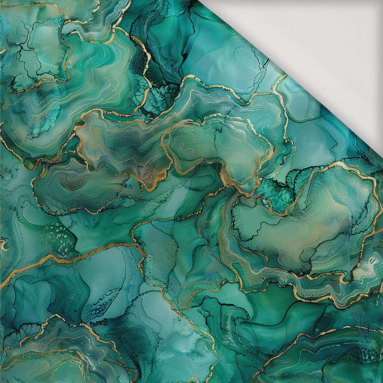 alcohol ink wz.7 TEAL - Viscose jersey