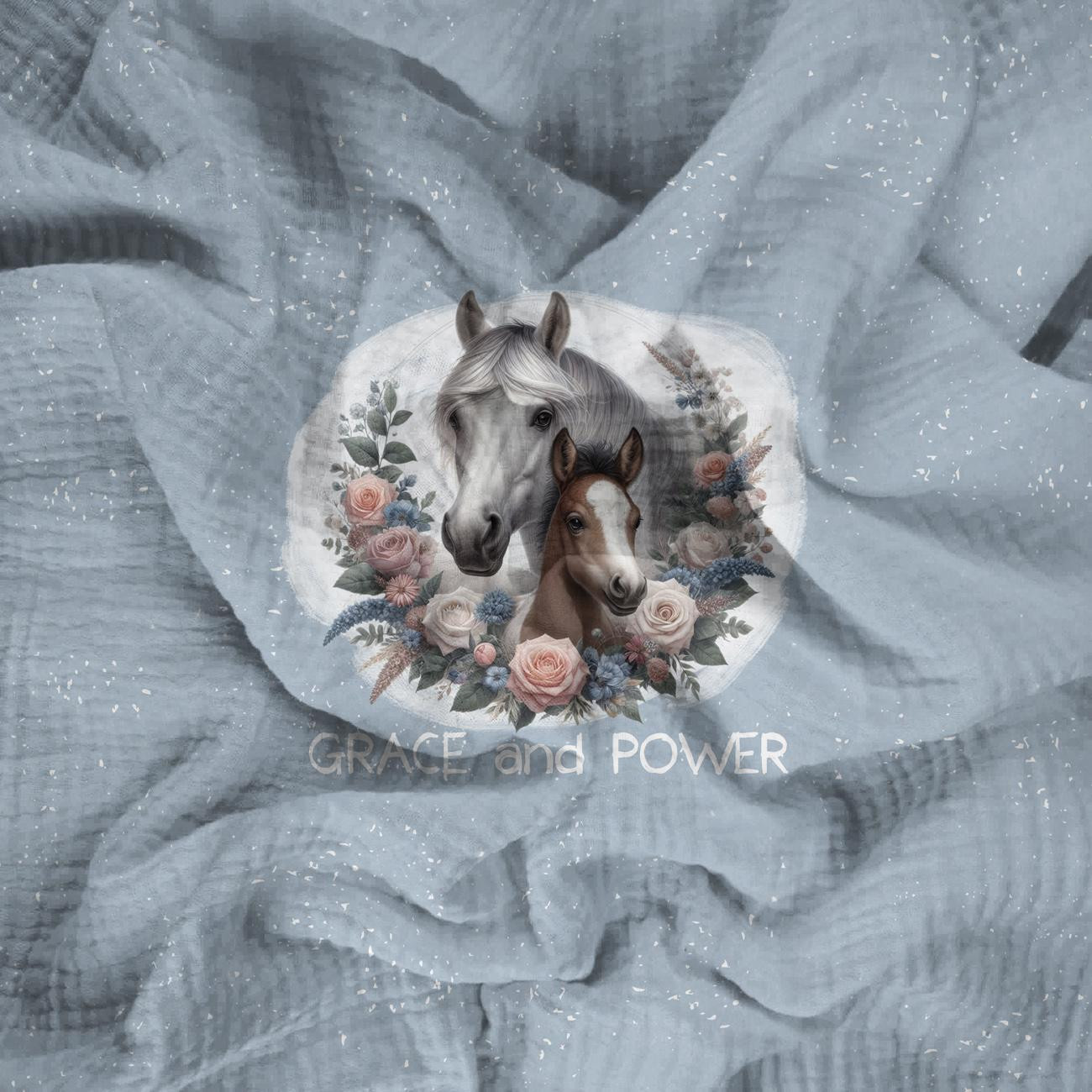 CUTE ANIMALS wz.9 - panel (60cm x 50cm)  Cotton muslin