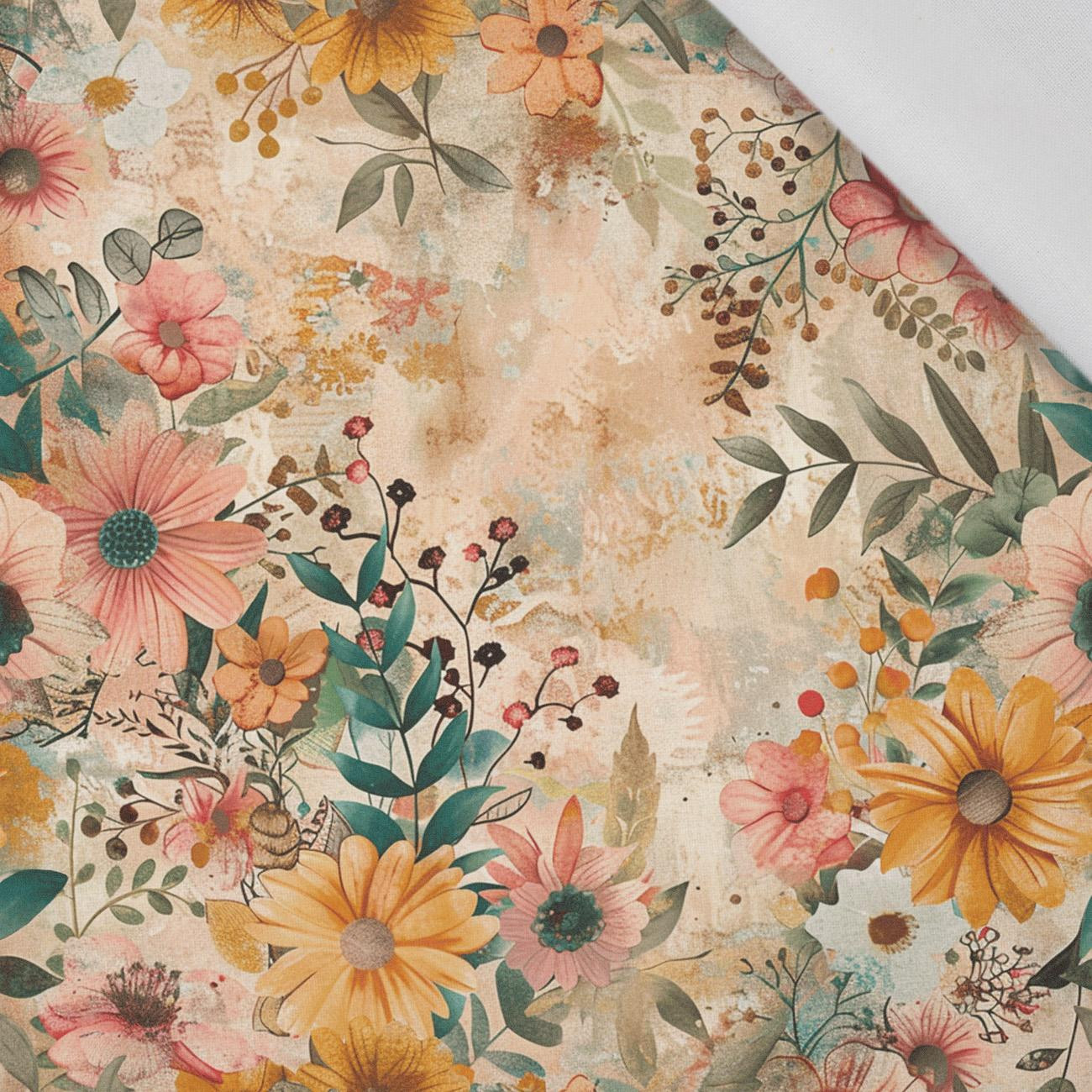 AUTUMN FLOWERS  PAT. 4 - Cotton woven fabric