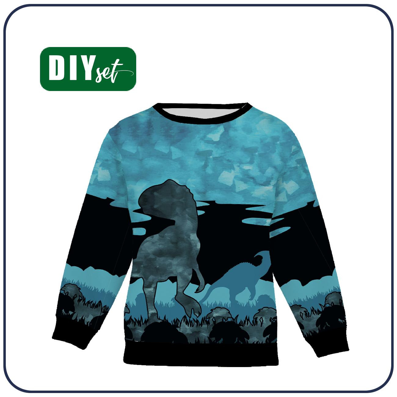 CHILDREN'S (NOE) SWEATSHIRT - DINOSAUR / CAMOUFLAGE - looped knit fabric with elastane ITY