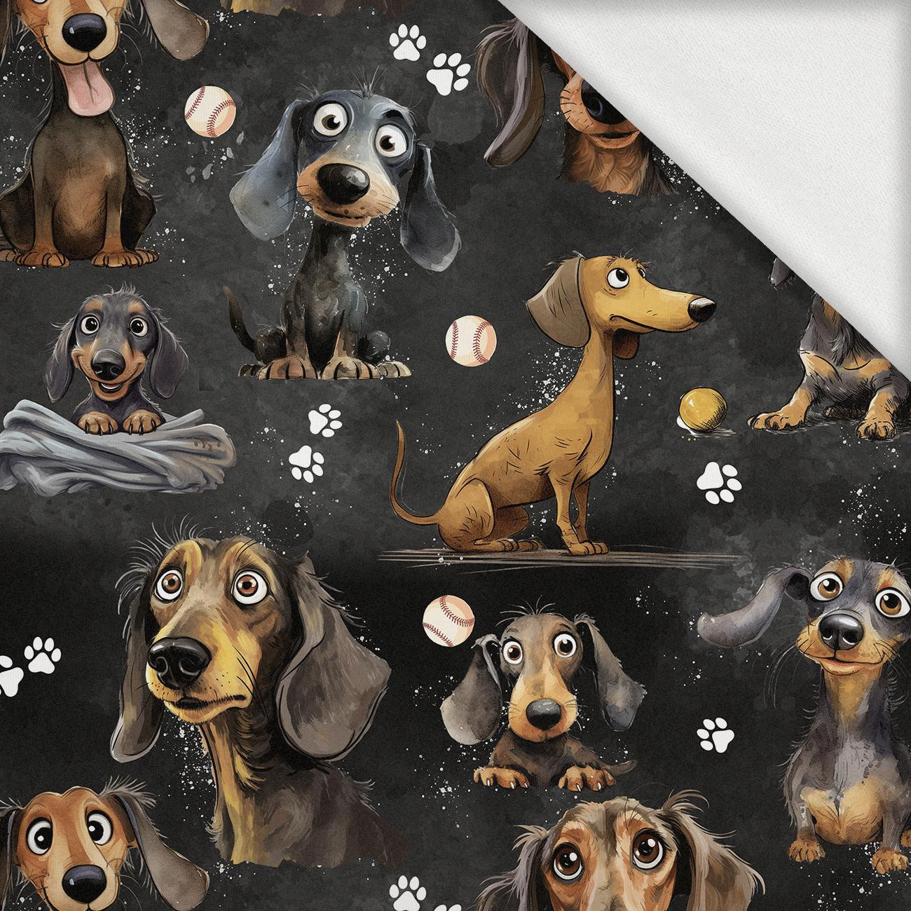 DOGS PAT. 4 - looped knit fabric with elastane ITY