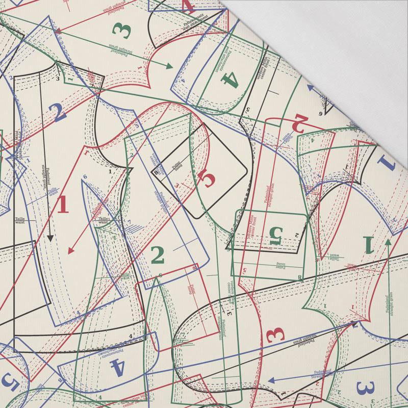 PATTERN (HOBBIES AND JOBS) - ecru / white - single jersey with elastane 