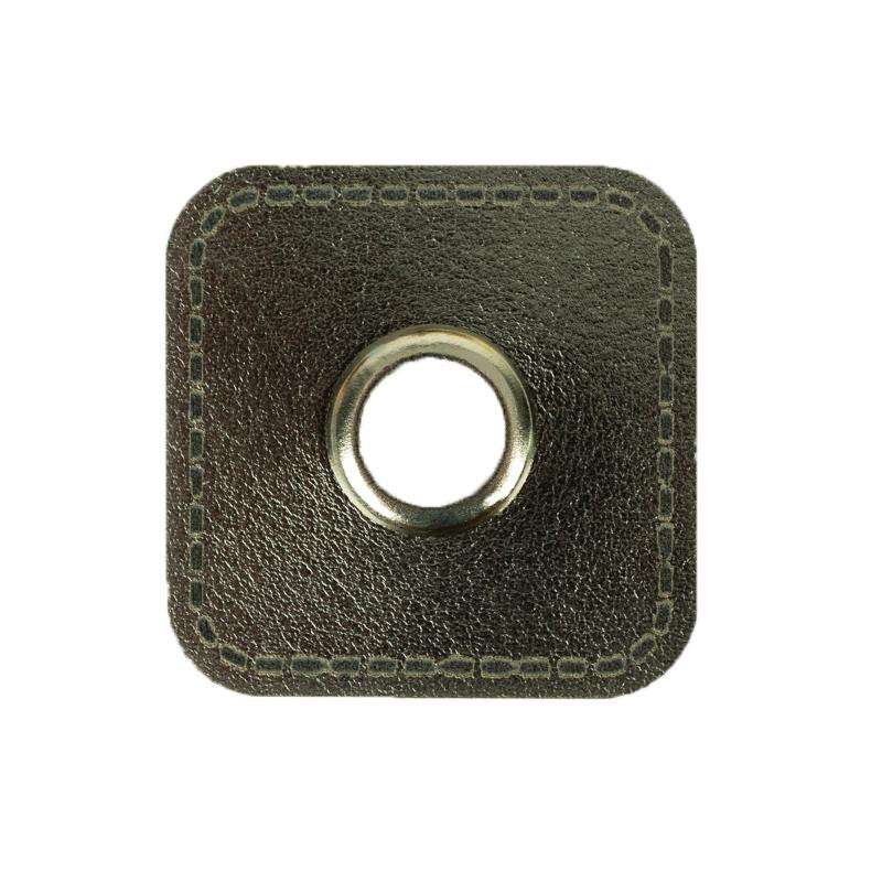 Washer with eyelet square - dark silver