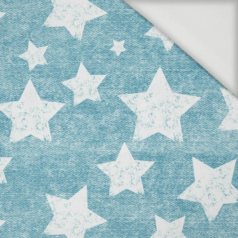 WHITE STARS / vinage look jeans (sea blue) - Viscose jersey