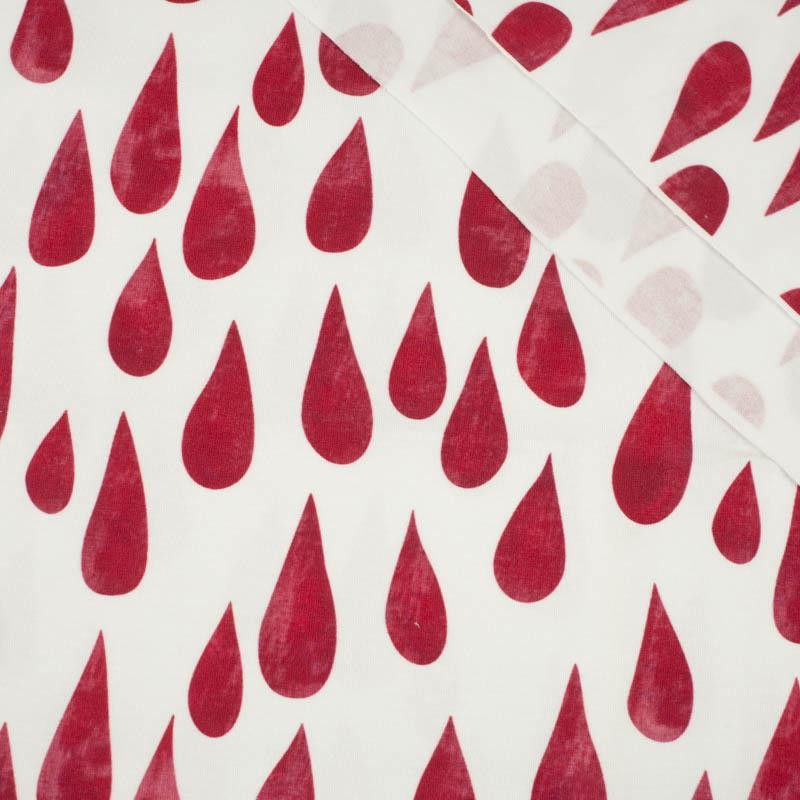 BIG DROPS (carmine) / white - single jersey with elastane 