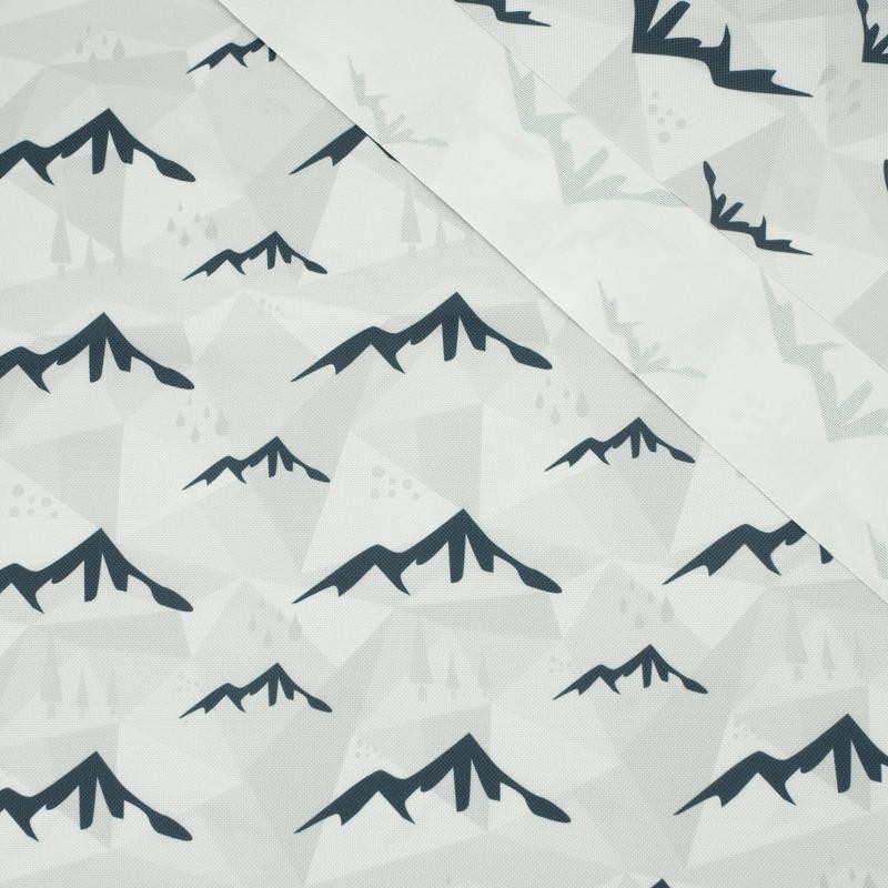 MOUNTAINS (adventure) / grey - Waterproof woven fabric