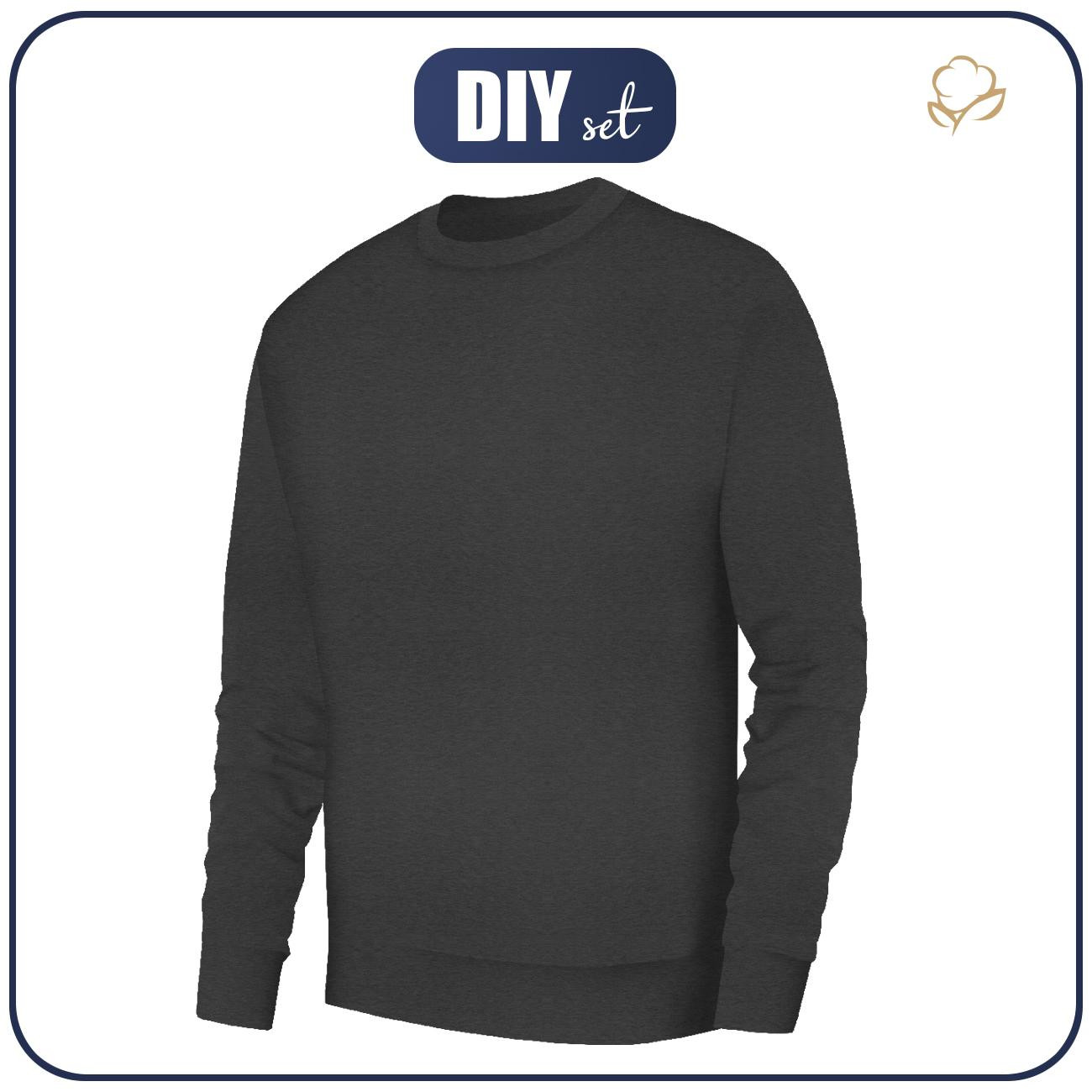 MEN’S SWEATSHIRT (OREGON) BASIC - GRAPHITE - sewing set