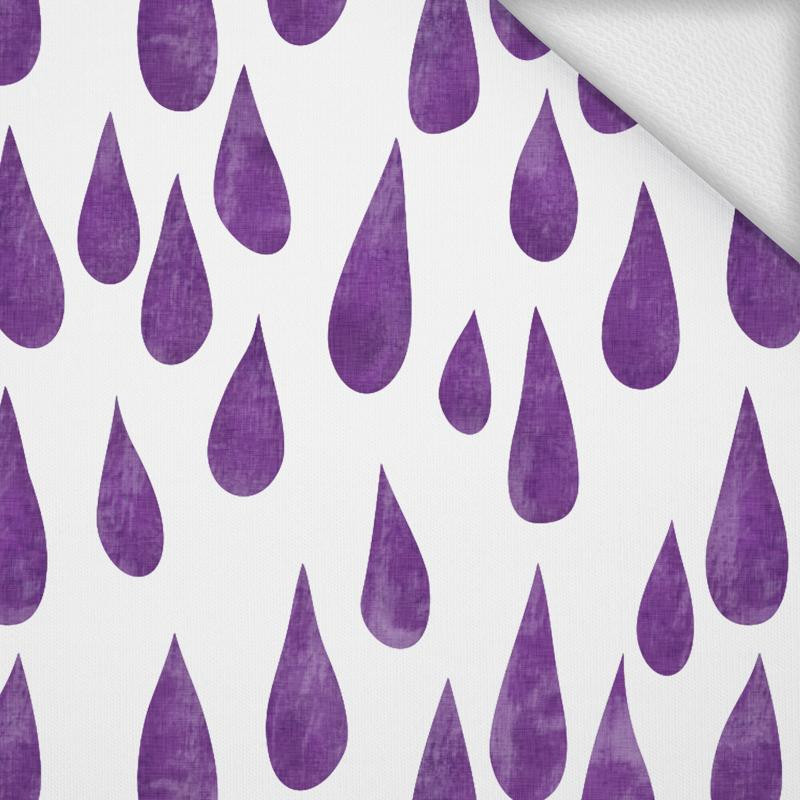 BIG DROPS (violet) / white - looped knit 