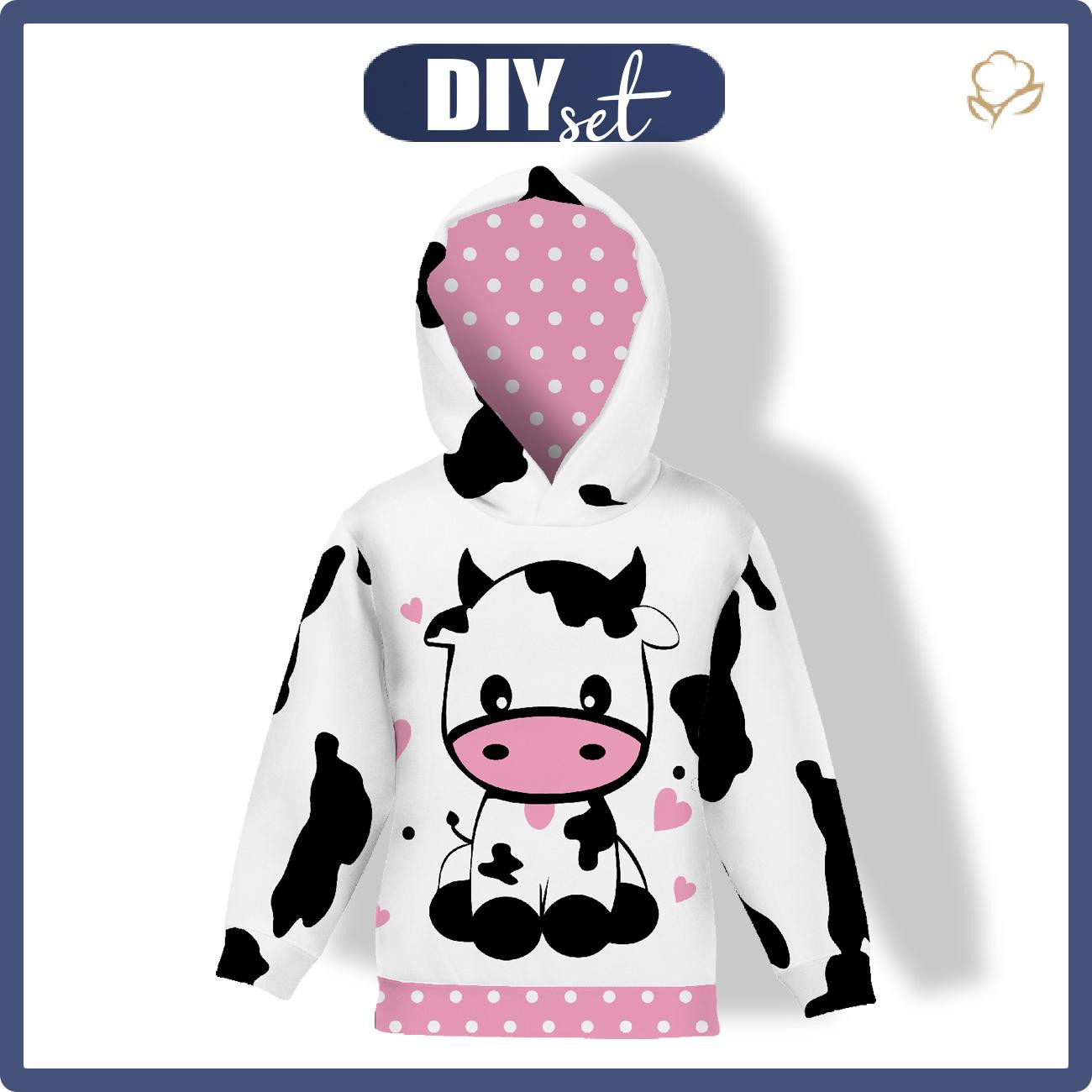 KID'S HOODIE (ALEX) - COW ADELE - sewing set