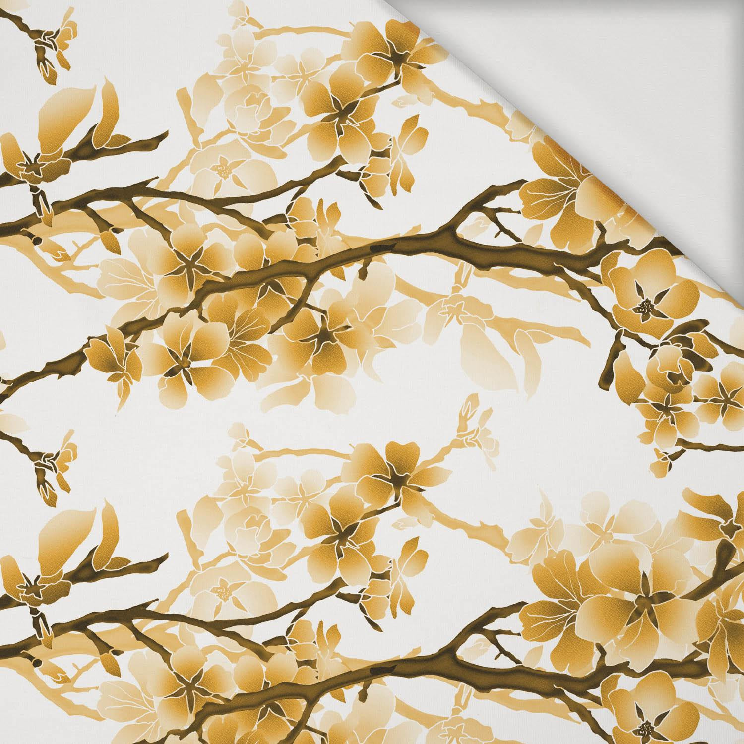 CHERRY BLOSSOM pat. 1 (gold) - Viscose jersey