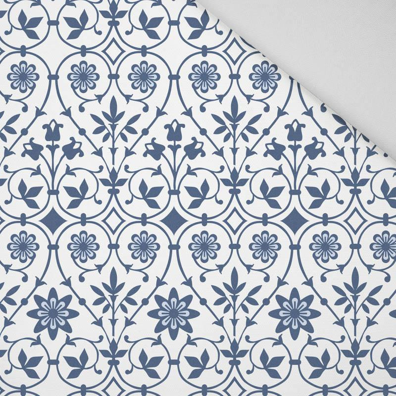 FLOWERS pattern no. 1 (classic blue) - Panama 220g