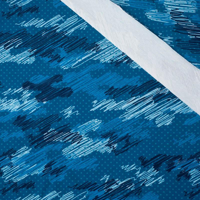 CAMOUFLAGE - scribble / classic blue - looped knit 