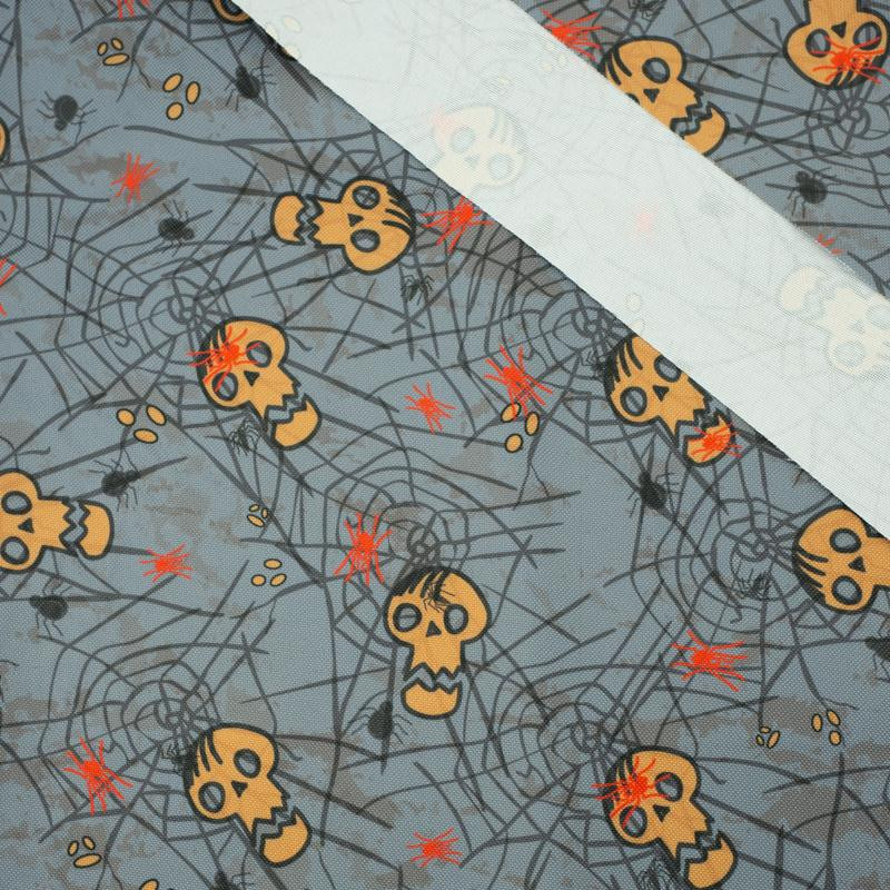 HALLOWEEN WEB SKULL - Waterproof woven fabric