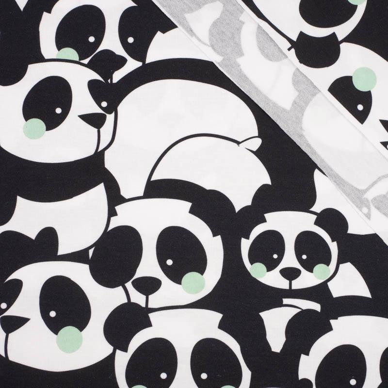 PANDAS / mint - single jersey with elastane TE210