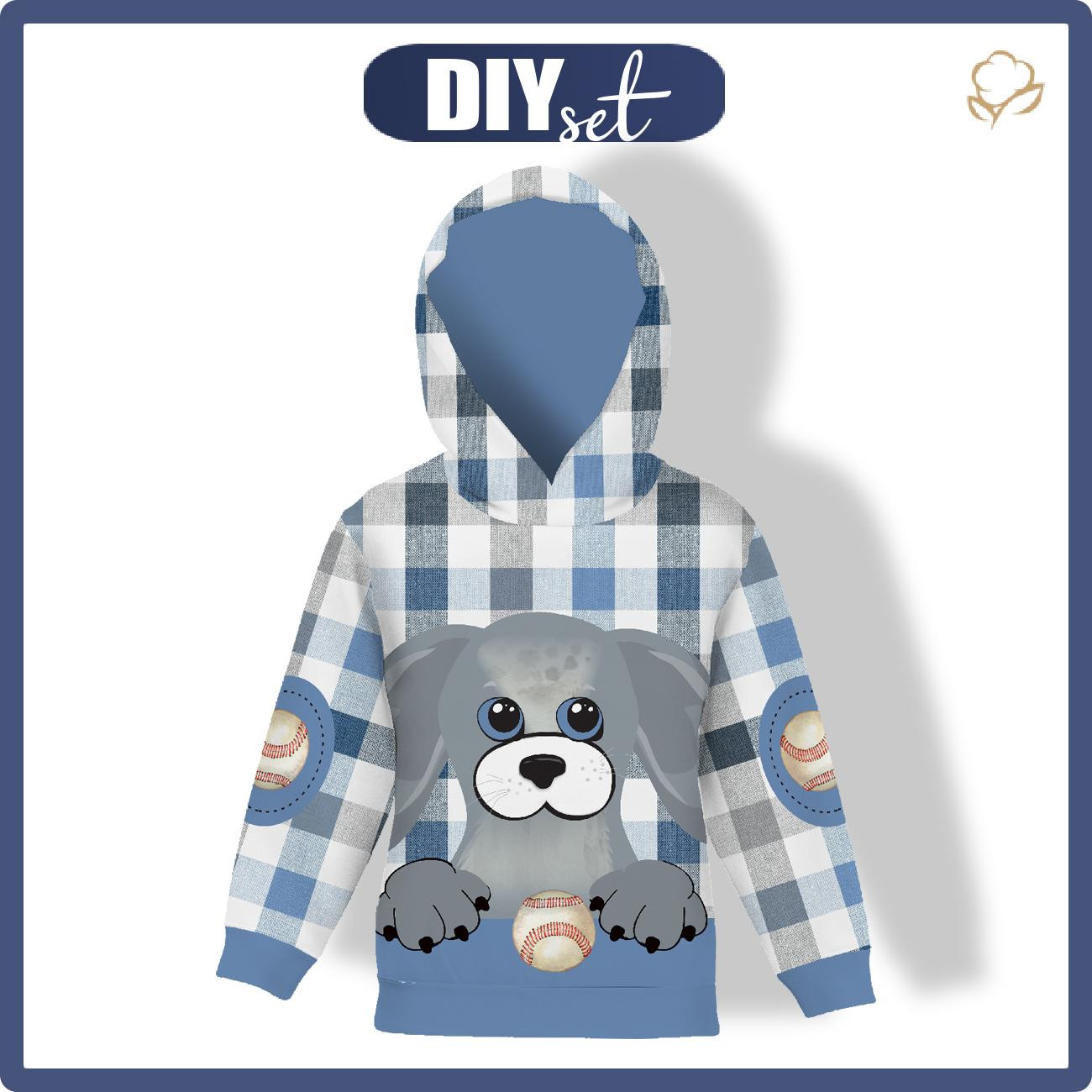 KID'S HOODIE (ALEX) - DOGGIE MARK - sewing set