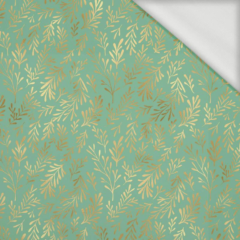 GOLDEN CORALS (GOLDEN OCEAN) / mint - looped knit fabric