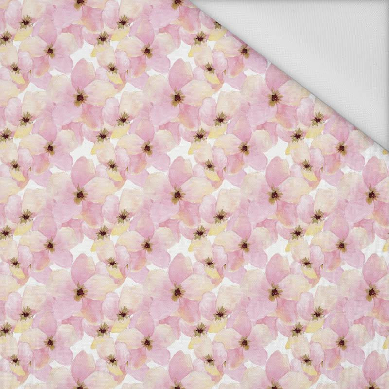 PINK FLOWERS (IN THE MEADOW) - Waterproof woven fabric