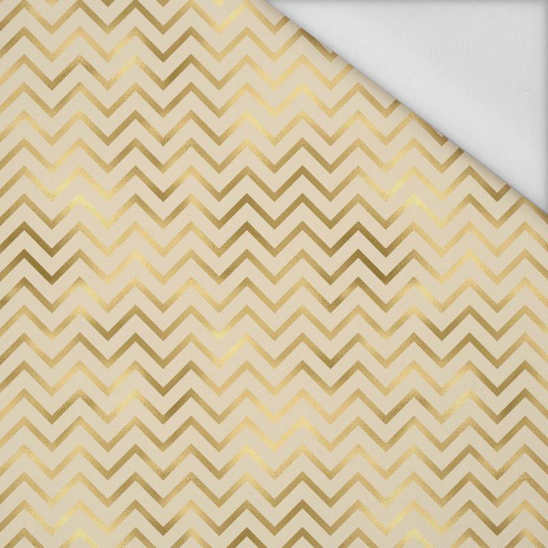GOLDEN ZIGZAGS (GOLDEN OCEAN) / beige - Waterproof woven fabric