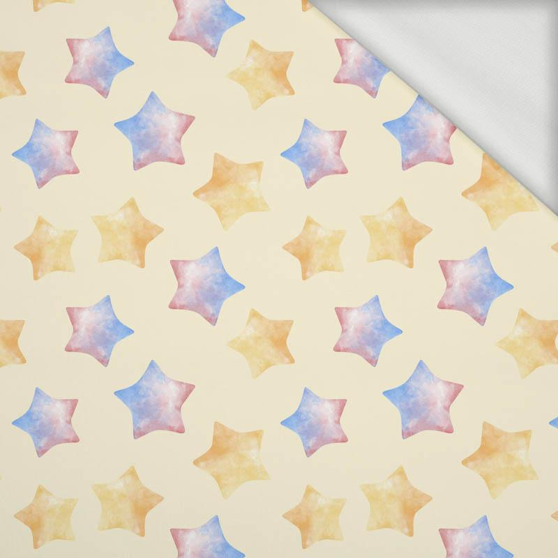 COLORFUL STARS (CHRISTMAS REINDEERS) - looped knit fabric