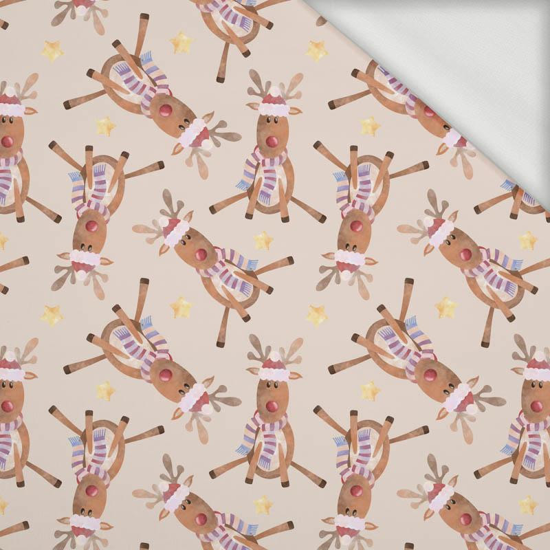REINDEERS / STARS (CHRISTMAS REINDEERS) - looped knit fabric