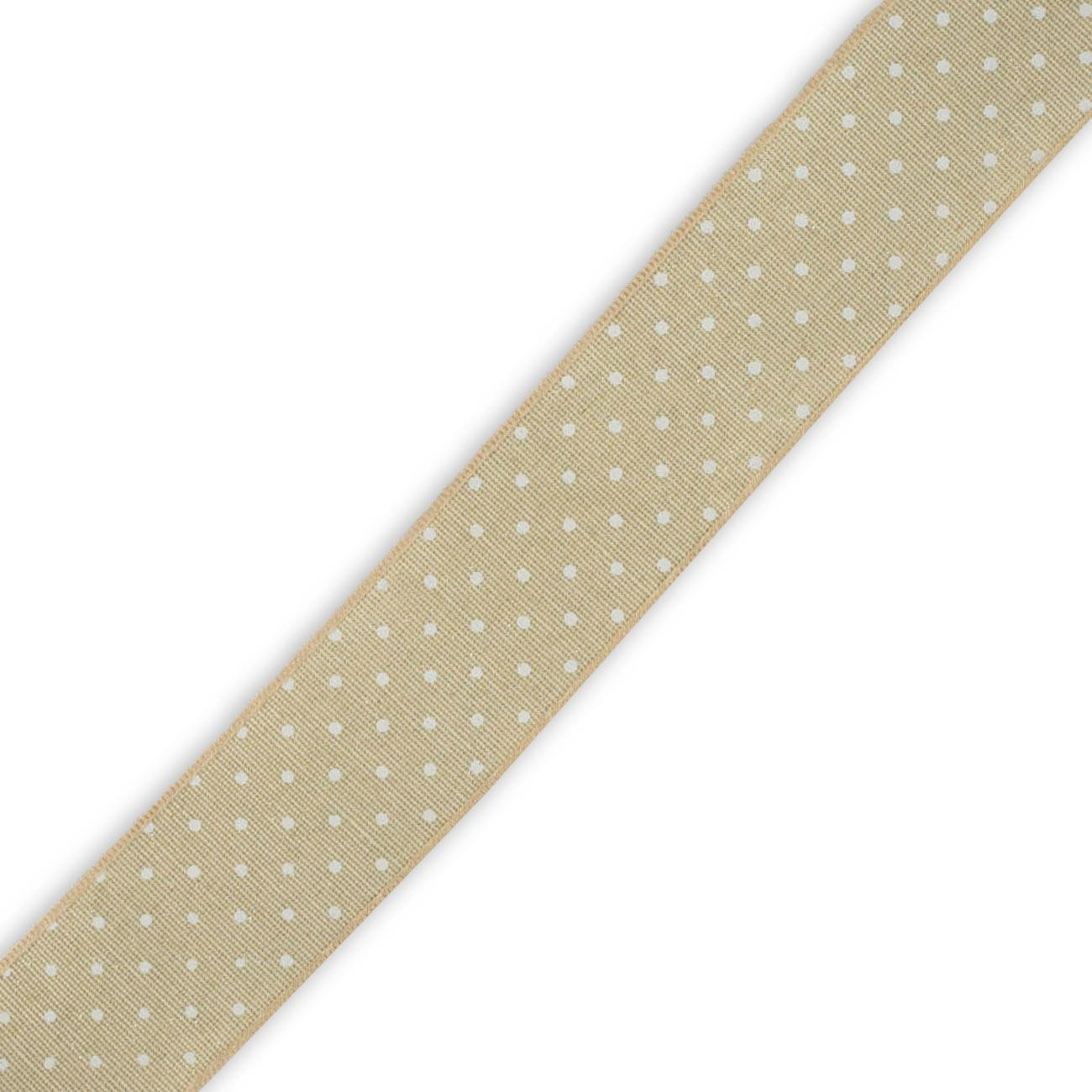 Decorative ribbon 40mm dots with glitter