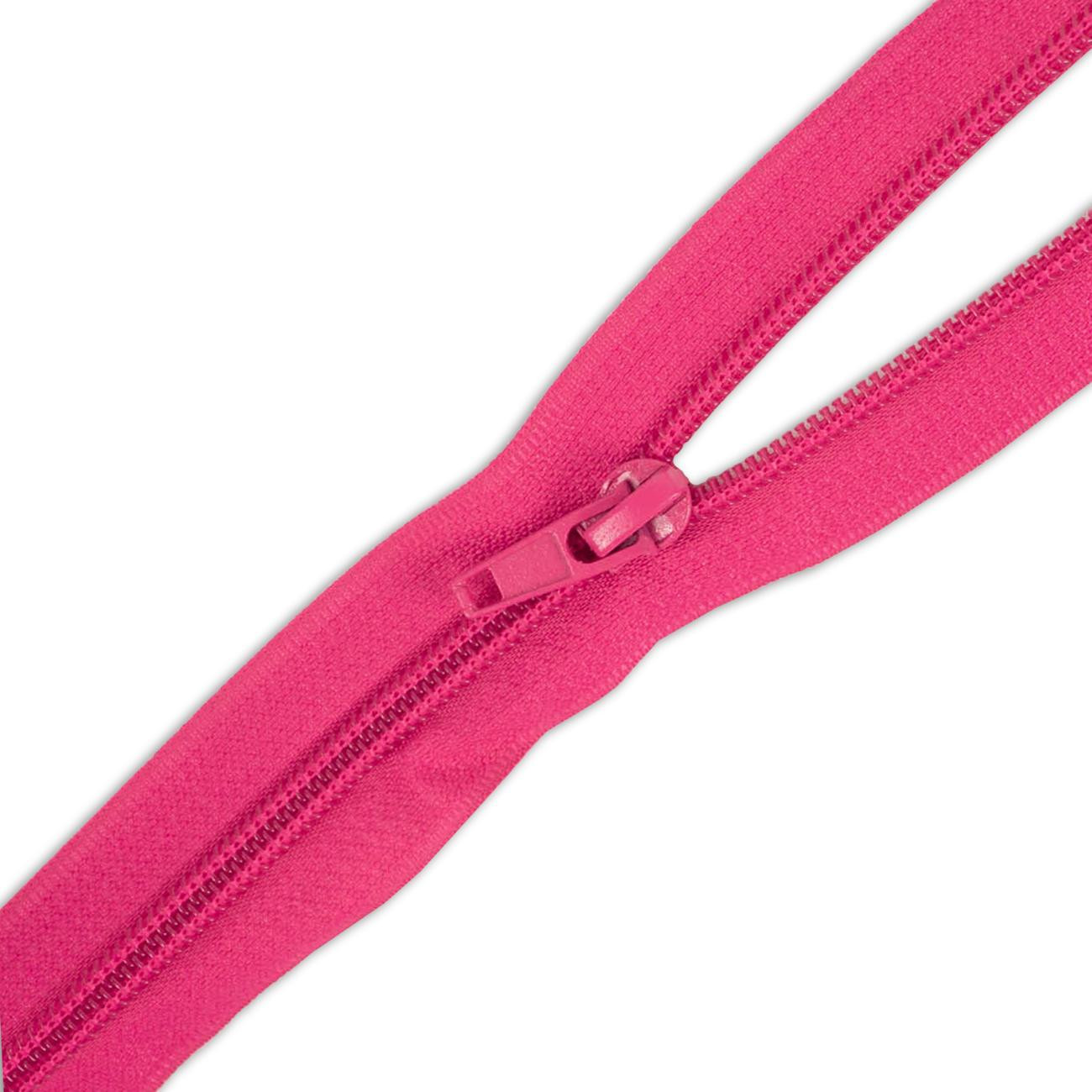 Coil zipper 55cm Open-end - fuchsia