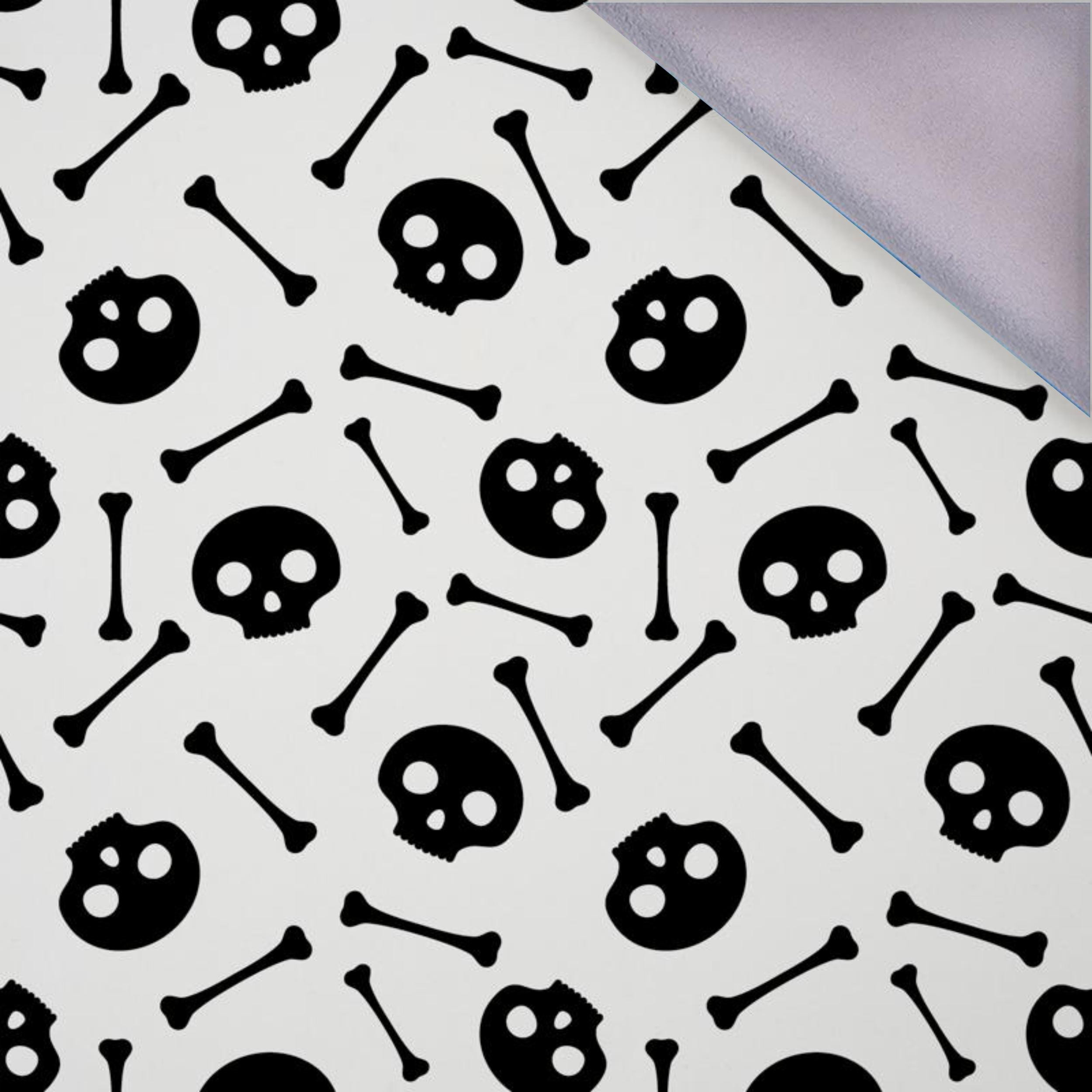 HALLOWEEN SKULLS & BONES / white - softshell
