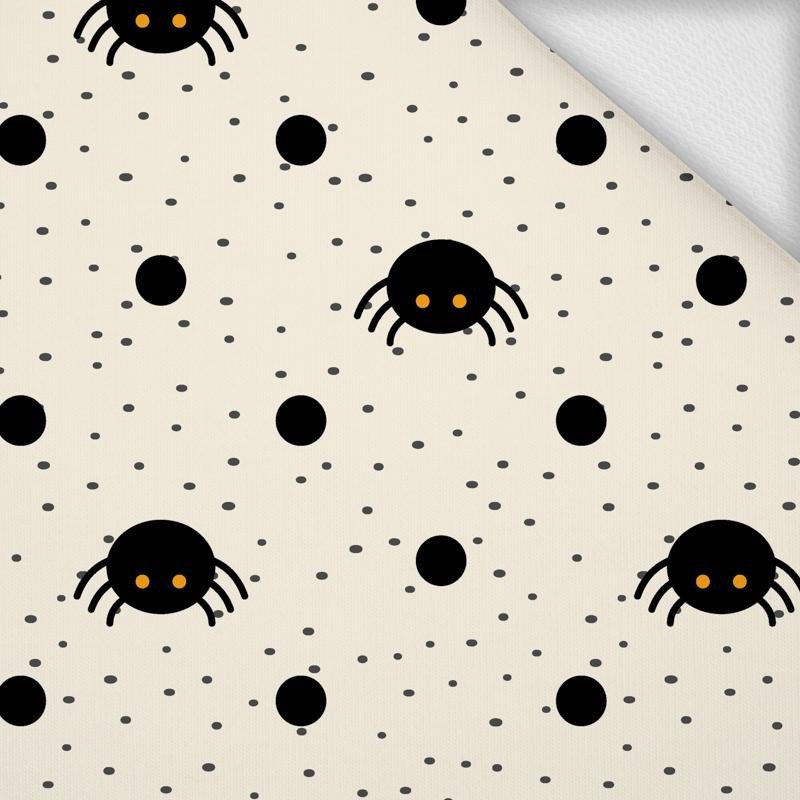 HALLOWEEN SPIDERS / ecru - looped knit SP250